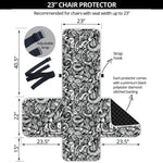 Cartoon Mechanic Pattern Print Armchair Protector