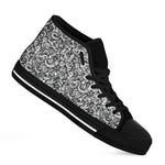 Cartoon Mechanic Pattern Print Black High Top Shoes