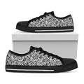 Cartoon Mechanic Pattern Print Black Low Top Sneakers