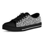 Cartoon Mechanic Pattern Print Black Low Top Shoes