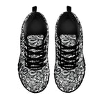 Cartoon Mechanic Pattern Print Black Sneakers