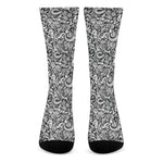 Cartoon Mechanic Pattern Print Crew Socks