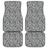 Cartoon Mechanic Pattern Print Front and Back Car Floor Mats