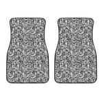 Cartoon Mechanic Pattern Print Front Car Floor Mats