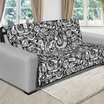 Cartoon Mechanic Pattern Print Futon Protector