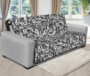 Cartoon Mechanic Pattern Print Futon Protector