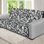 Cartoon Mechanic Pattern Print Futon Protector