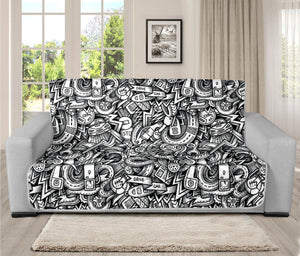 Cartoon Mechanic Pattern Print Futon Protector