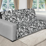 Cartoon Mechanic Pattern Print Futon Protector