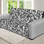 Cartoon Mechanic Pattern Print Futon Protector