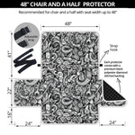 Cartoon Mechanic Pattern Print Half Sofa Protector