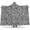 Cartoon Mechanic Pattern Print Hooded Blanket