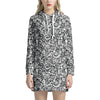 Cartoon Mechanic Pattern Print Hoodie Dress