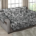 Cartoon Mechanic Pattern Print Loveseat Protector