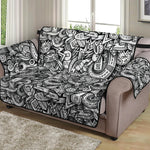 Cartoon Mechanic Pattern Print Loveseat Protector