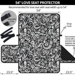 Cartoon Mechanic Pattern Print Loveseat Protector