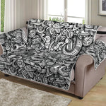 Cartoon Mechanic Pattern Print Loveseat Protector