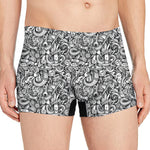 Cartoon Mechanic Pattern Print Men's Boxer Briefs