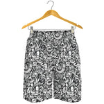 Cartoon Mechanic Pattern Print Men's Shorts