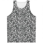 Cartoon Mechanic Pattern Print Men's Tank Top