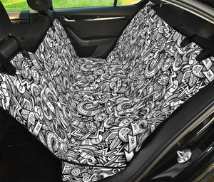 Cartoon Mechanic Pattern Print Pet Car Back Seat Cover