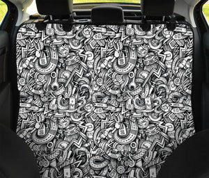 Cartoon Mechanic Pattern Print Pet Car Back Seat Cover