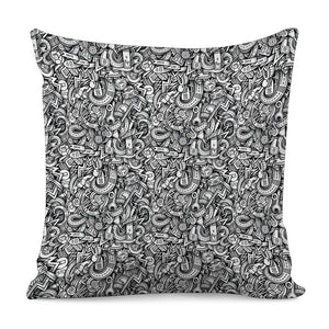 Cartoon Mechanic Pattern Print Pillow Cover