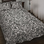 Cartoon Mechanic Pattern Print Quilt Bed Set