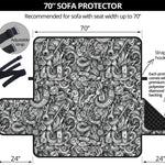 Cartoon Mechanic Pattern Print Sofa Protector