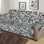 Cartoon Mechanic Pattern Print Sofa Protector