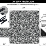 Cartoon Mechanic Pattern Print Sofa Protector