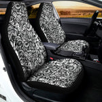 Cartoon Mechanic Pattern Print Universal Fit Car Seat Covers