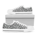 Cartoon Mechanic Pattern Print White Low Top Sneakers