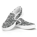 Cartoon Mechanic Pattern Print White Slip On Sneakers