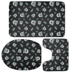 Cartoon Mummy Pattern Print 3 Piece Bath Mat Set