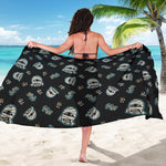 Cartoon Mummy Pattern Print Beach Sarong Wrap