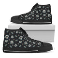 Cartoon Mummy Pattern Print Black High Top Sneakers