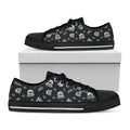 Cartoon Mummy Pattern Print Black Low Top Sneakers