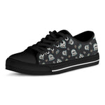 Cartoon Mummy Pattern Print Black Low Top Shoes