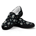 Cartoon Mummy Pattern Print Black Slip On Sneakers