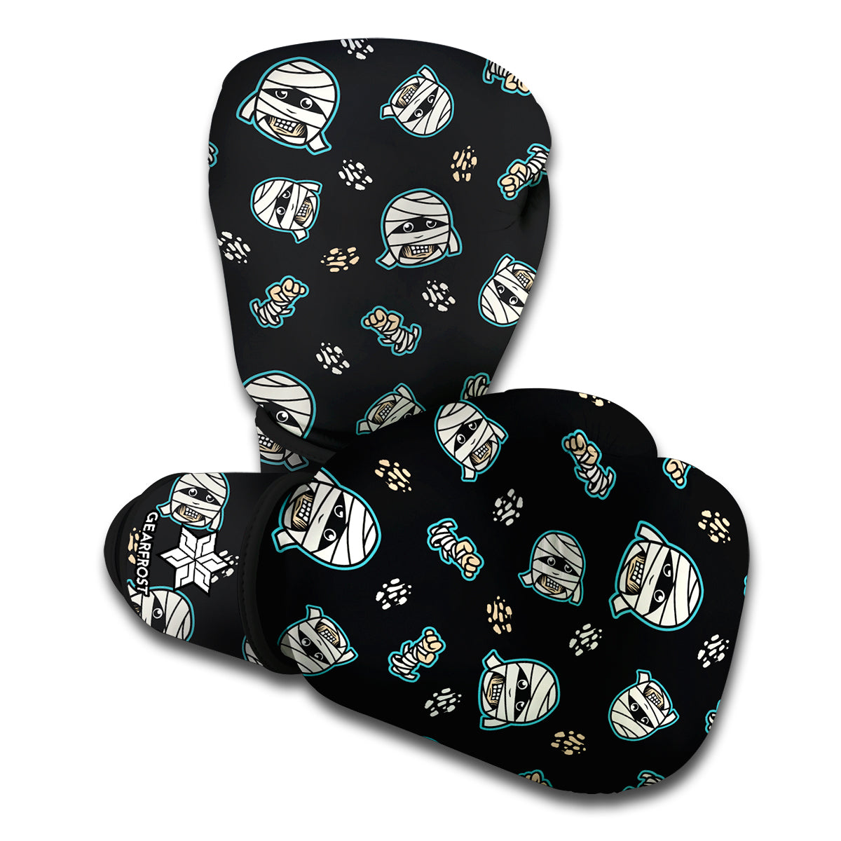 Cartoon Mummy Pattern Print Boxing Gloves