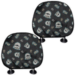 Cartoon Mummy Pattern Print Car Headrest Covers