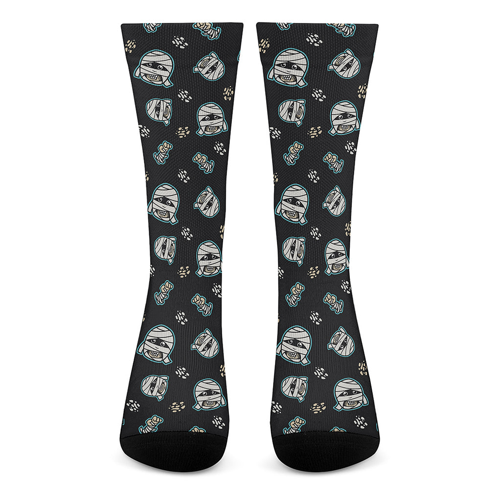 Cartoon Mummy Pattern Print Crew Socks