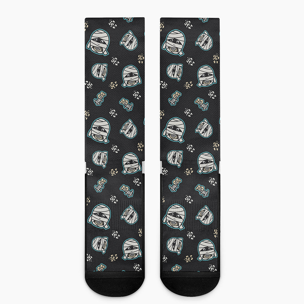 Cartoon Mummy Pattern Print Crew Socks