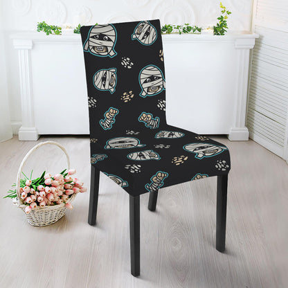 Cartoon Mummy Pattern Print Dining Chair Slipcover