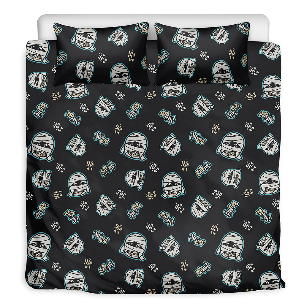 Cartoon Mummy Pattern Print Duvet Cover Bedding Set