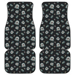 Cartoon Mummy Pattern Print Front and Back Car Floor Mats