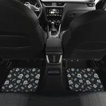 Cartoon Mummy Pattern Print Front and Back Car Floor Mats
