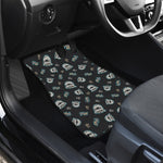 Cartoon Mummy Pattern Print Front and Back Car Floor Mats