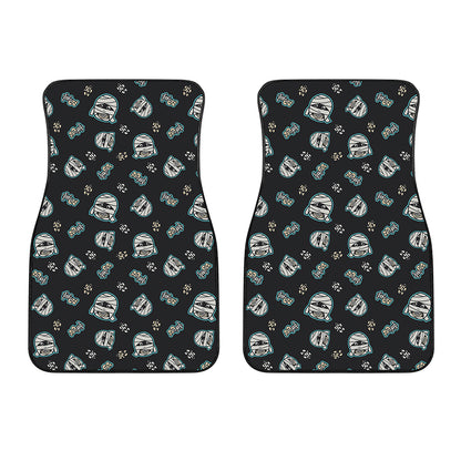 Cartoon Mummy Pattern Print Front Car Floor Mats